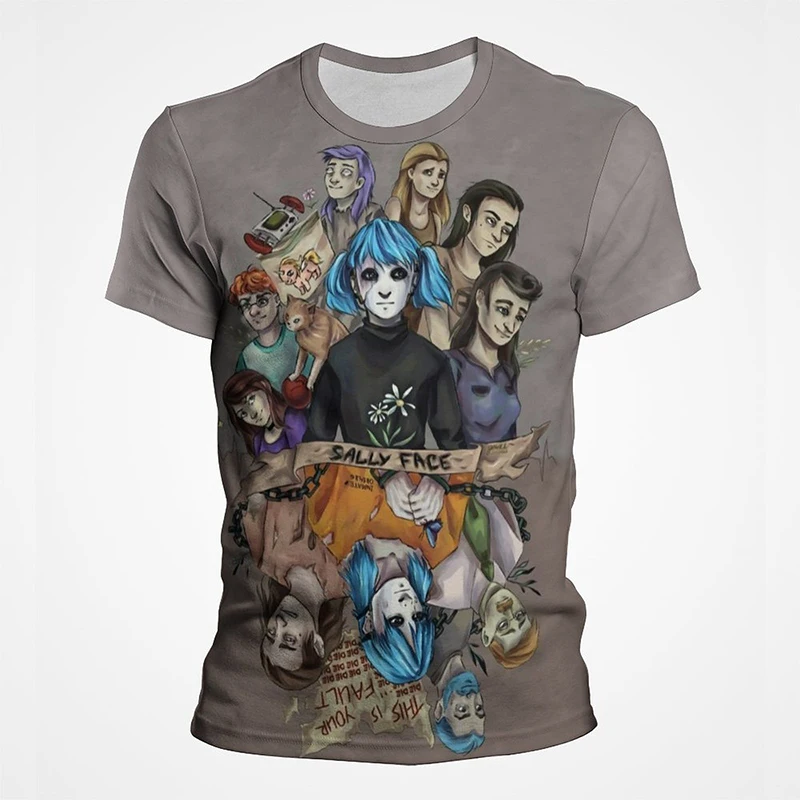 

Sally Face 3D Print Fashion Short Sleeve 2022 New Summer Men Women Children Streetwear T-shirt Cool Horror Unisex Style T shirt