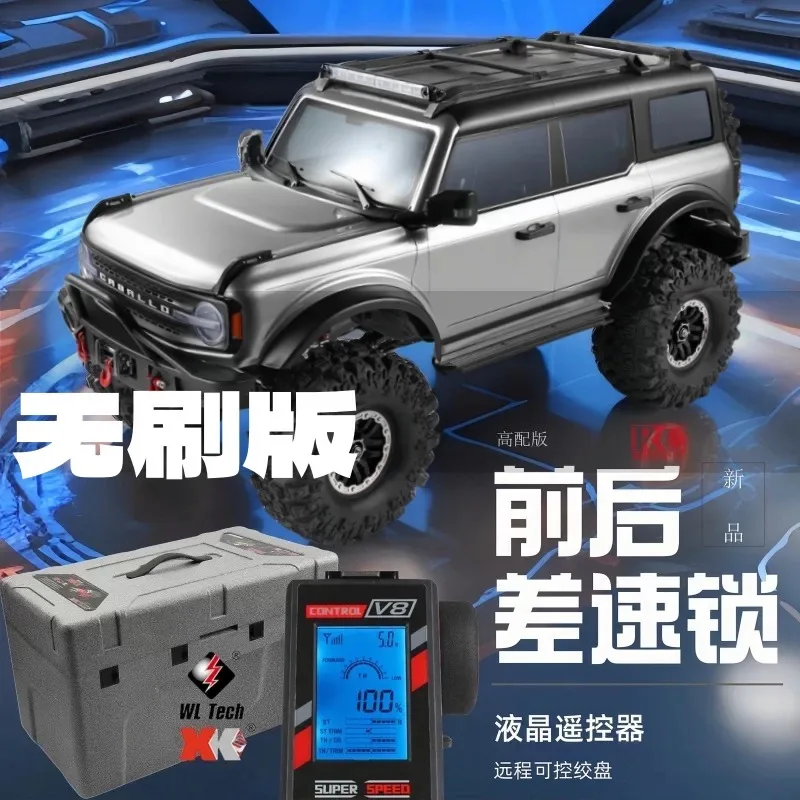 Фото Радиоуправляемая машинка Wltoys 104008 Pro, модель 1/10, бесщеточная, с пультом управления, внедорожник для бездорожья №1