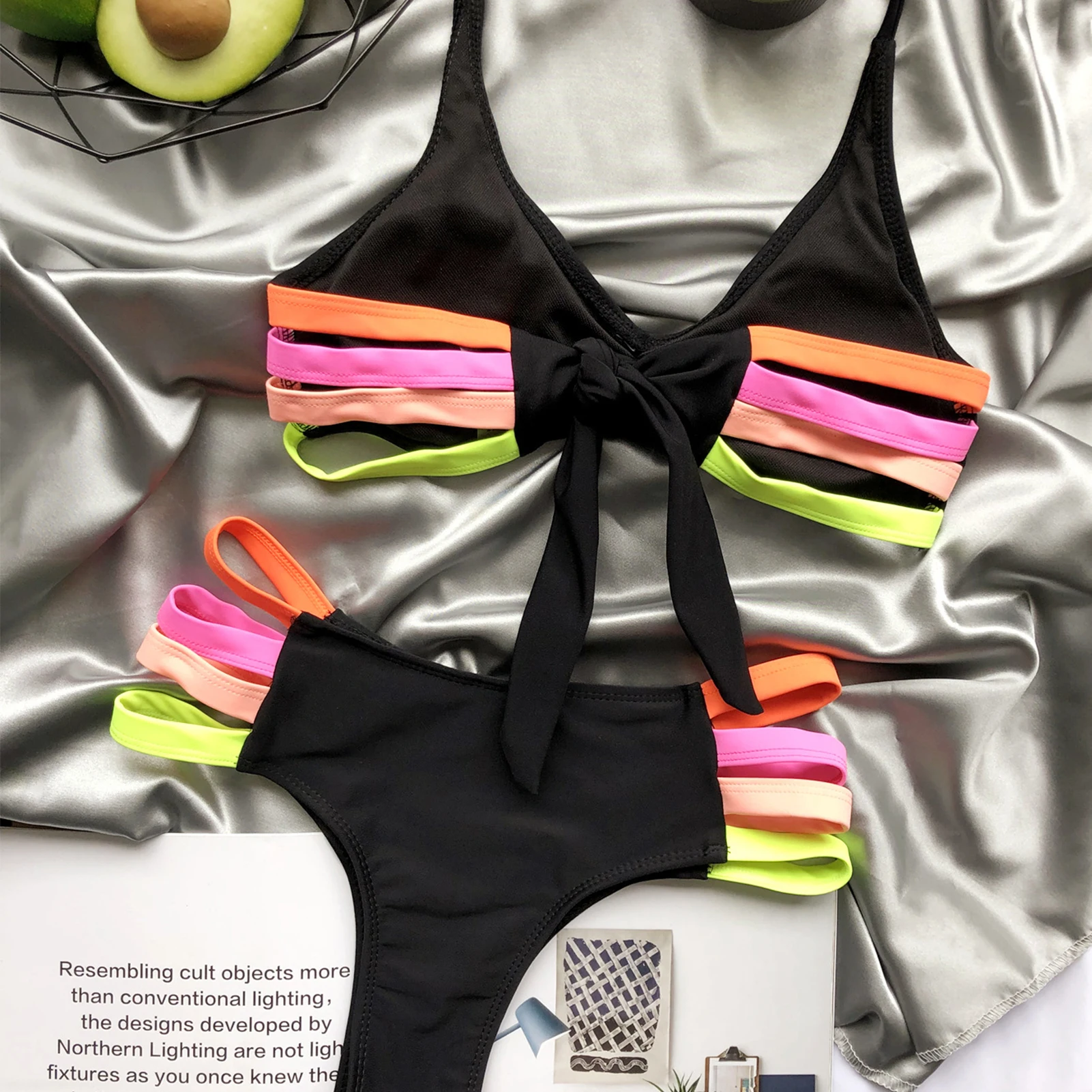 

Women's Split Backless Swimsuit Sexy Handmade Multi Color Bikini for Suntan Swimming Pool XR-Hot