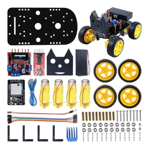 DIY Smart Car Robot Kit For Arduino 4WD Wifi ESP32 CAM Dolly Kit Easy Assembly With Camera Kit