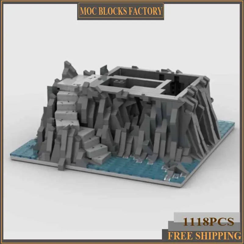 Средневековая модель Moc строительные кирпичи замок камень ступенька нижняя