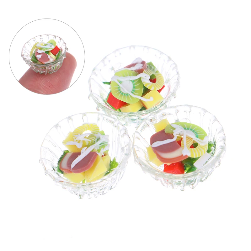 

1 шт. масштаб 1:12 миниатюрный кукольный домик Салатница для овощей Мини-игра еда для кукольного домика кухонные аксессуары Игрушка