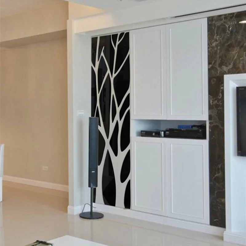 

3D Зеркальные Наклейки на Стену Дерево Акрил