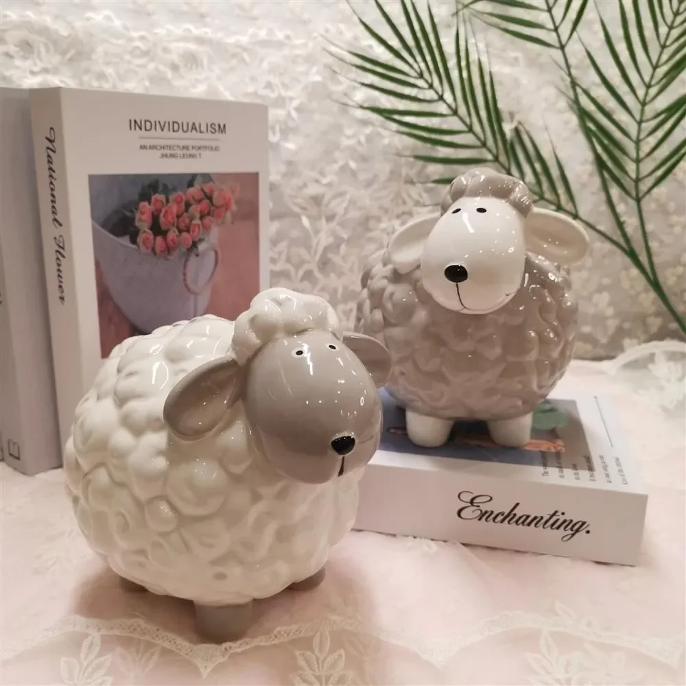 

Керамическая искусственная копилка, мебель для дома, статуя, миниатюрные ремесла, маленькие декоративные украшения, настольный резервуар для денег ZC679