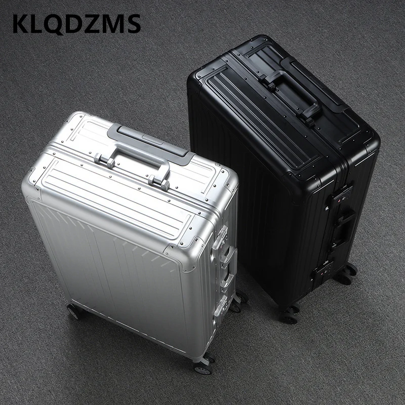 KLQDZMS 20''24''28 Inch High-quality All-aluminum Magnesium Alloy Trolley Suitcase Universal Hand Luggage Rolling Boarding Box