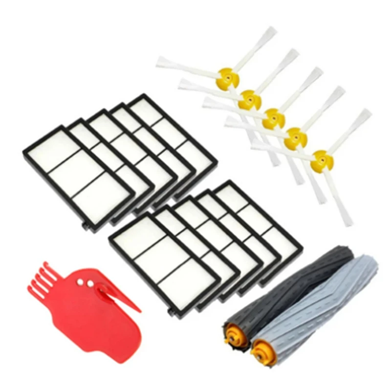 

Набор для извлечения мусора, боковые щетки и Hepa-фильтры, сменные детали для Irobot Roomba 800 серии 870, 880, 900, серий 980, 1 комплект