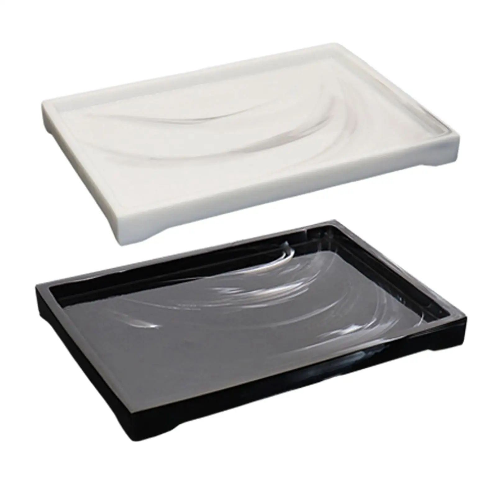 

Marble Print Toilet Vanity Tray Resin Bathtub Storage for Hotel Ornament Kitchen Household
