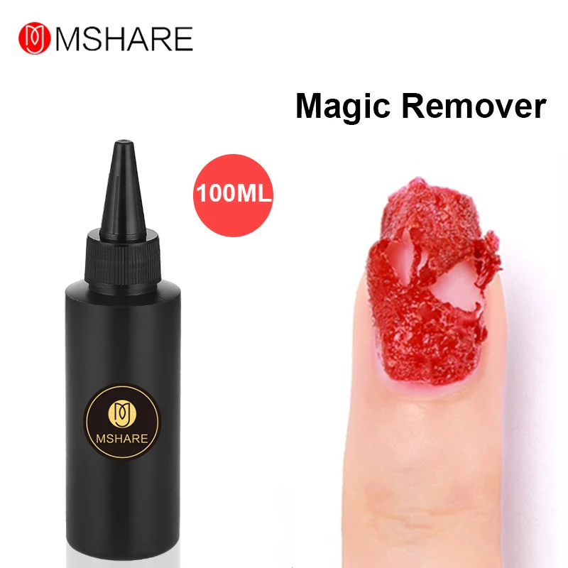 

Mshare 100ml Magic Remover Burst Gel Polish Soak off Sticky Layer Cleaner Nail Degreaser Semi-permanent Nail UV Lacquer