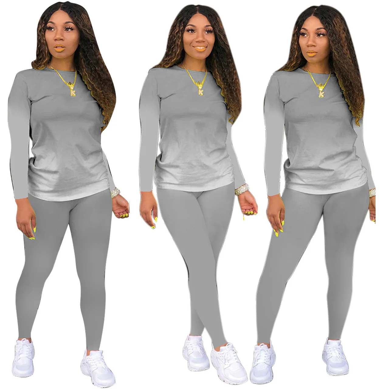 SUSOLA повседневный спортивный костюм женский комплект из 2 предметов градиентная