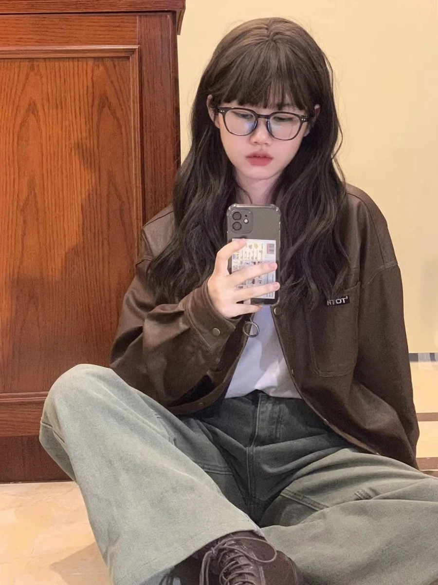 Женская весенне-осенняя свободная тонкая куртка очень большая американская