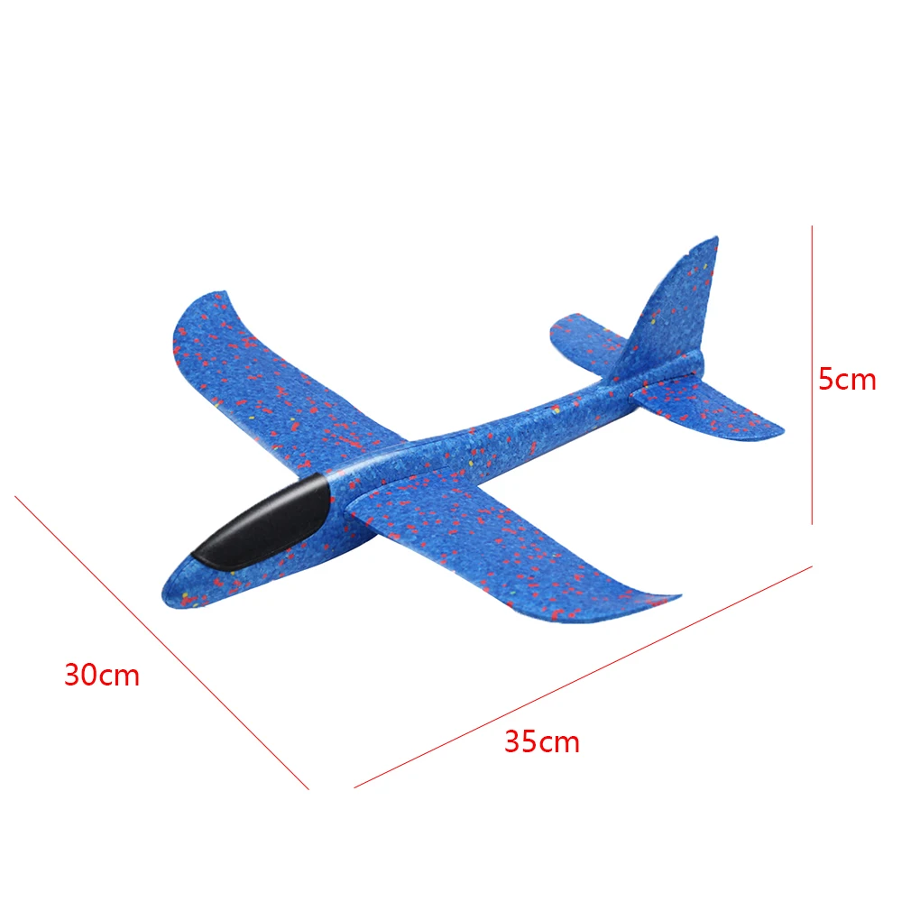 

35cm EPP Hand Throw Airplane Launch Fly Inertial Children Empennage Kids Soaring Circling Planes Kid Toys Green
