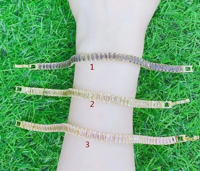 

Кубинский браслет-цепочка fg4s с фианитом, 1 шт.