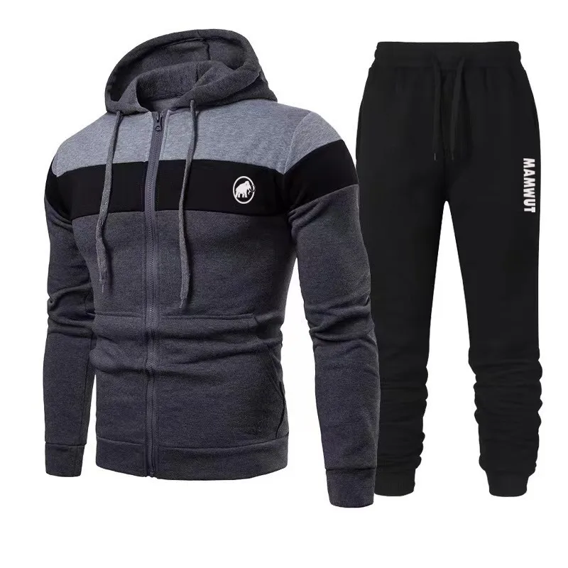 2023 New Autumn And Winter Men's Suit Printed Hoodie Suit Zipper Sweatshirt Casual Sports Sweatpants Men's Sportswear