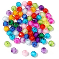 100pcslot 8 10mm round faceted acrylic bead in beads loose spacer beads for jewelry making diy bracelet necklace wholesale