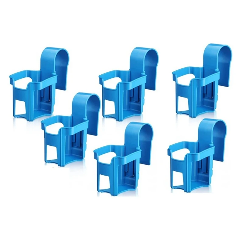 

6Pcs Poolside Cup Holder For Most Above Ground Pools Beverage Beer Shelf Rack For Swimming Pool Side