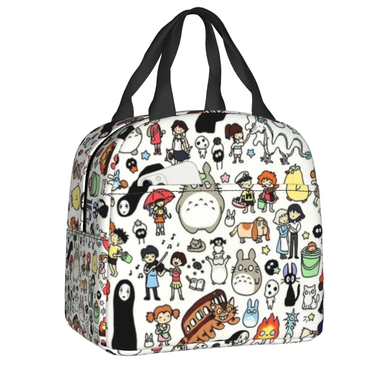 My Neighbor Totoro Lunch Box Portable Cooler Thermal Food Insulated Studio Ghibli Anime Lunch Bag For Women School Children