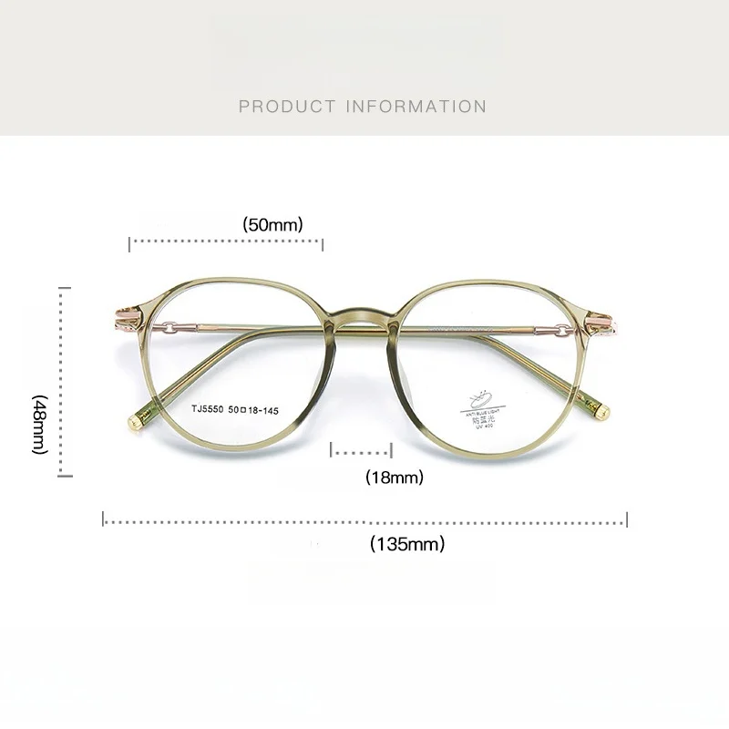 F·DRACON TR90 Оправа для очков Ультралегкая круглая женская оправа 2024 новые
