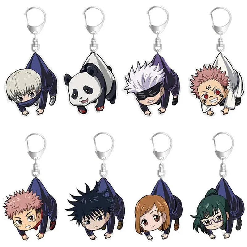 

Anime Jujutsu Kaisen Q Version Keychain Key Ring Acrylic Pendant Pendant Props Itadori Yuji Fushiguro Megumi Cosplay Woman Gift