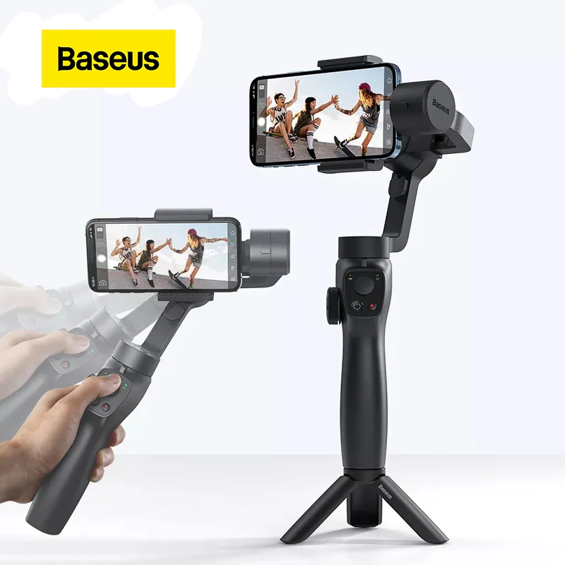 Baseus 3-Axis Handheld Gimbal Wireless Bluetooth Phone Gimbal Stabilizer for iPhone Tripod Gimbal Smartphone Stabilizer Gimbal