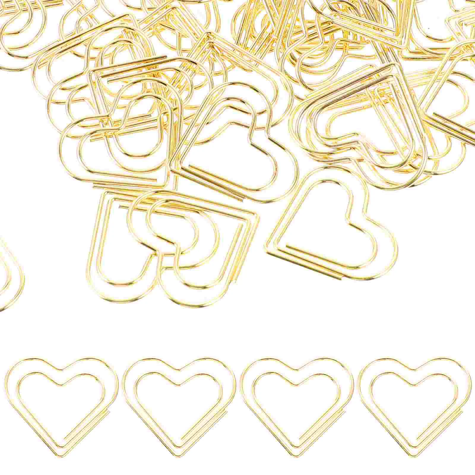 

100 Pcs Tiny Paper Clips Metal Paperclips Cartoon Document Decorative Creative Small Office