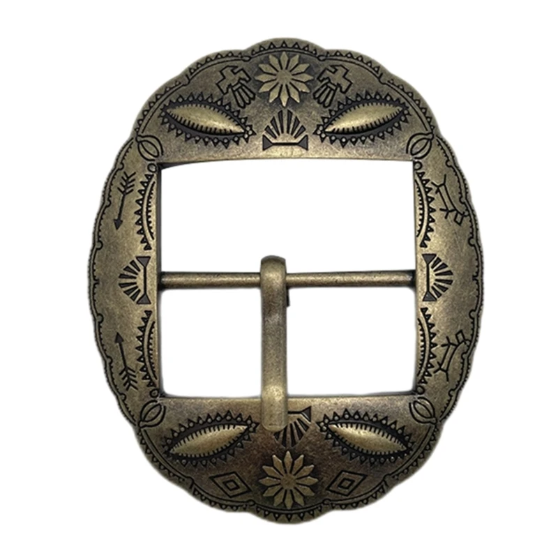 

Retro Printed Japanese Word Belt Leathers Belt Buckle Replacement Pin Buckle