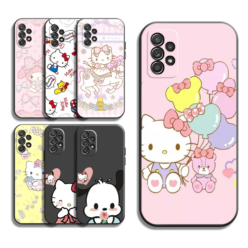 

NEW Hello Kitty Phone Cases For Samsung Galaxy A21S A31 A72 A52 A71 A51 5G A42 5G A20 A21 A22 4G A22 5G A20 A32 5G A11 Carcasa