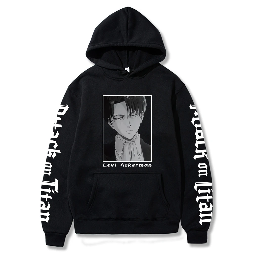 

New Hoodie Kaus Gambar Cetak Grafis Streetwear Keren Pria Hoodie Serangan On Titan Anime Jepang Populer Uniseks Tanpa Kanc