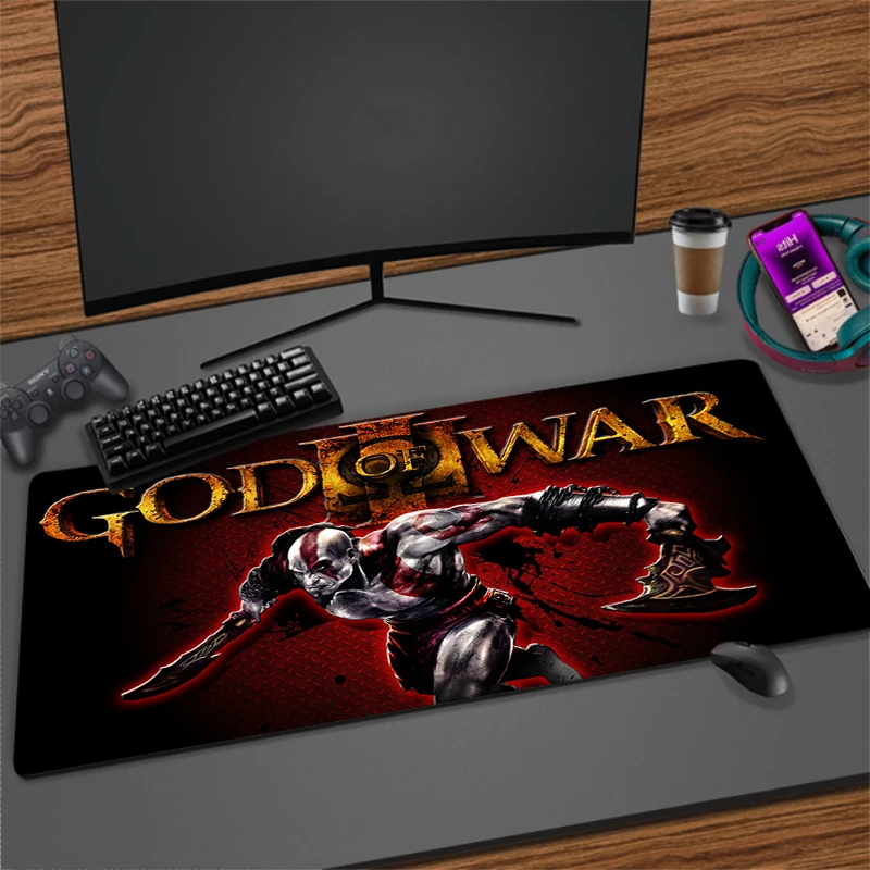 Большой коврик для мыши God of War игровые аксессуары клавиатуры компьютерный