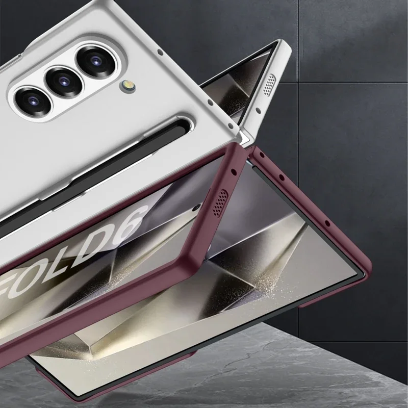 Защитный чехол со встроенным экраном для Samsung Galaxy Z Fold 3 4 5 6 слотом S Pen Axis