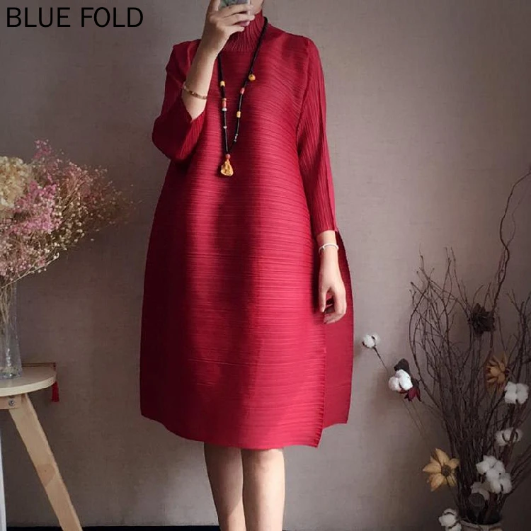 Плиссированное платье Miyake для женщин свободное и тонкое высококачественное