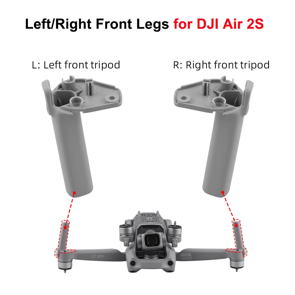 

Original Repair Parts for DJI Air 2S Drone Landing Gear Leg Feet Base Feet Replacement Drone Right Left Front Leg Accessories
