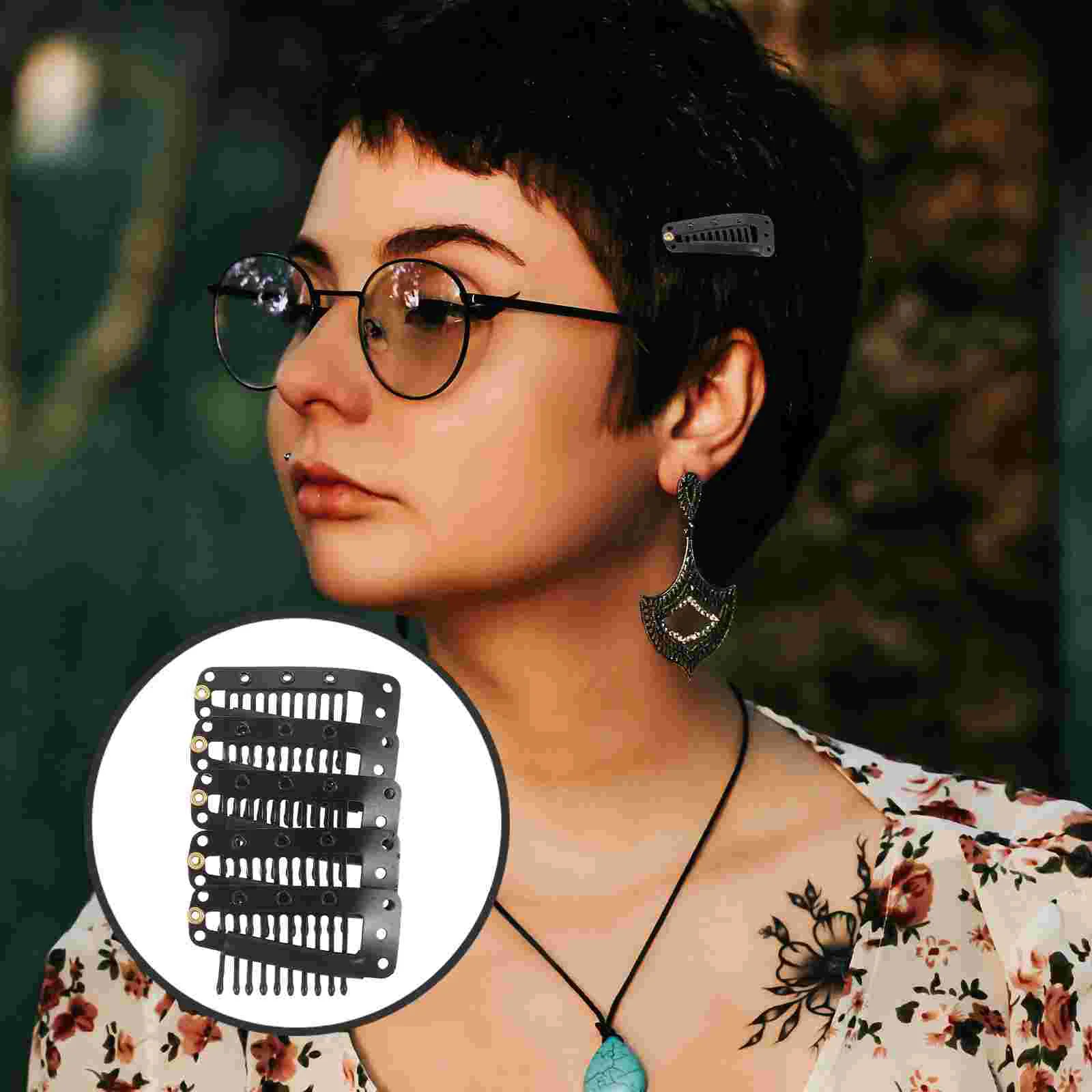 

50pcs Hair Extension Metal Clips Small Snap Hair Clips Women Holding Clips