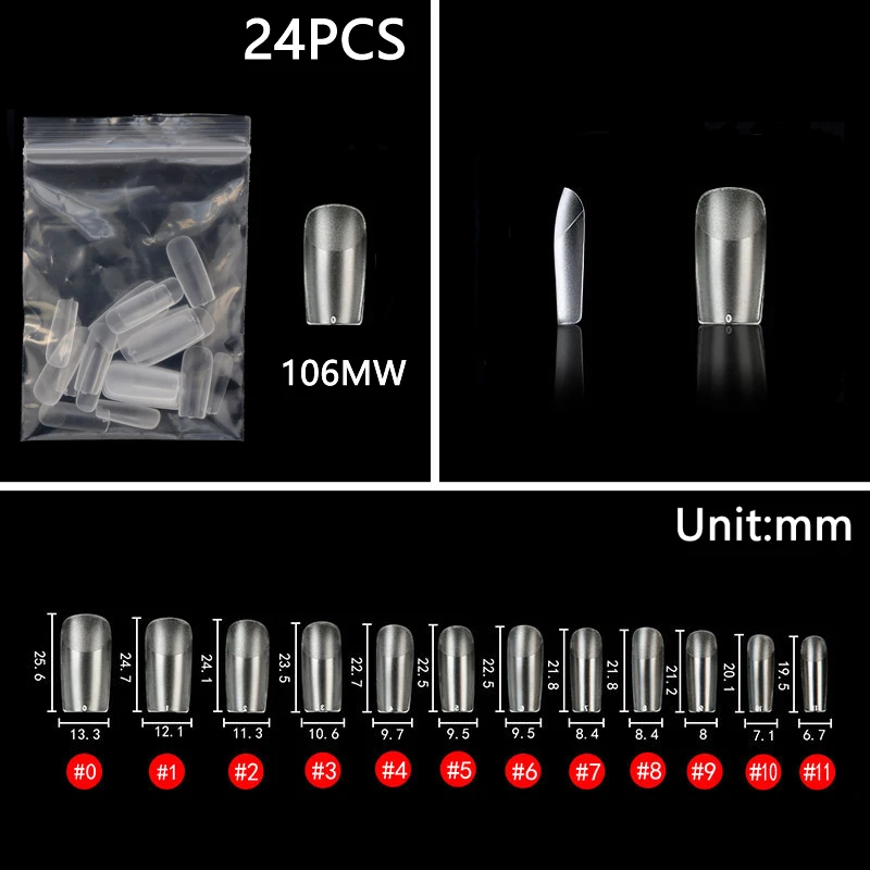 Туфли-шпильки с округлой поверхностью квадратные матовые накладные Типсы для