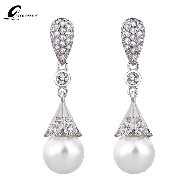 

New Round Pearl Earrings Fashion Jewelry For Women Luxury Woman Drop Earrings Korean Style Earing Free Shipping Item