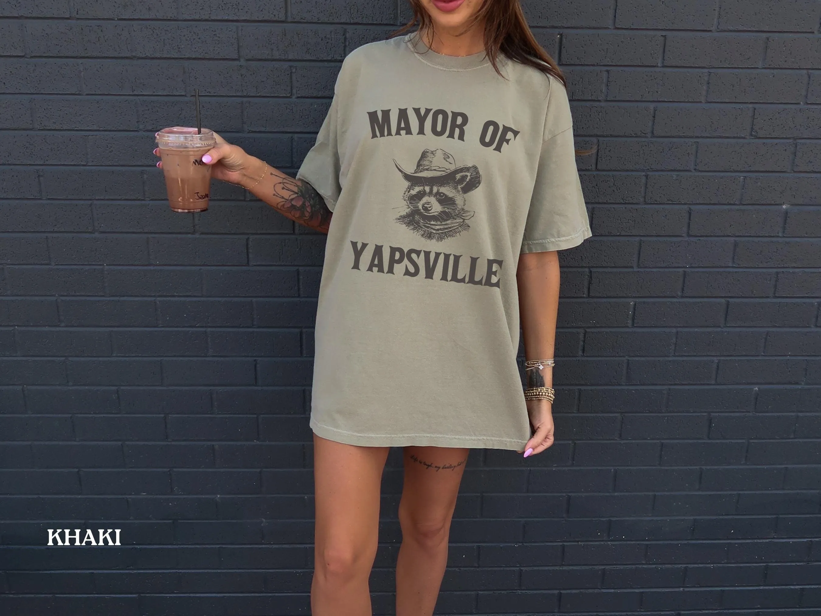 Mayor Of Yapsville японская забавная футболка с ковбойским енотом милая деревенская