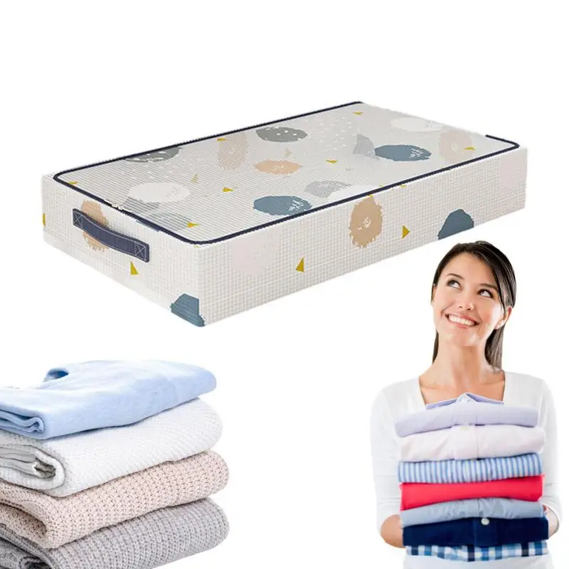 

Under Bed Storage Containers Foldable Dustproof Large Capacity Zipper Bags Multipurpose Space Saving Clothes Holder Home Use
