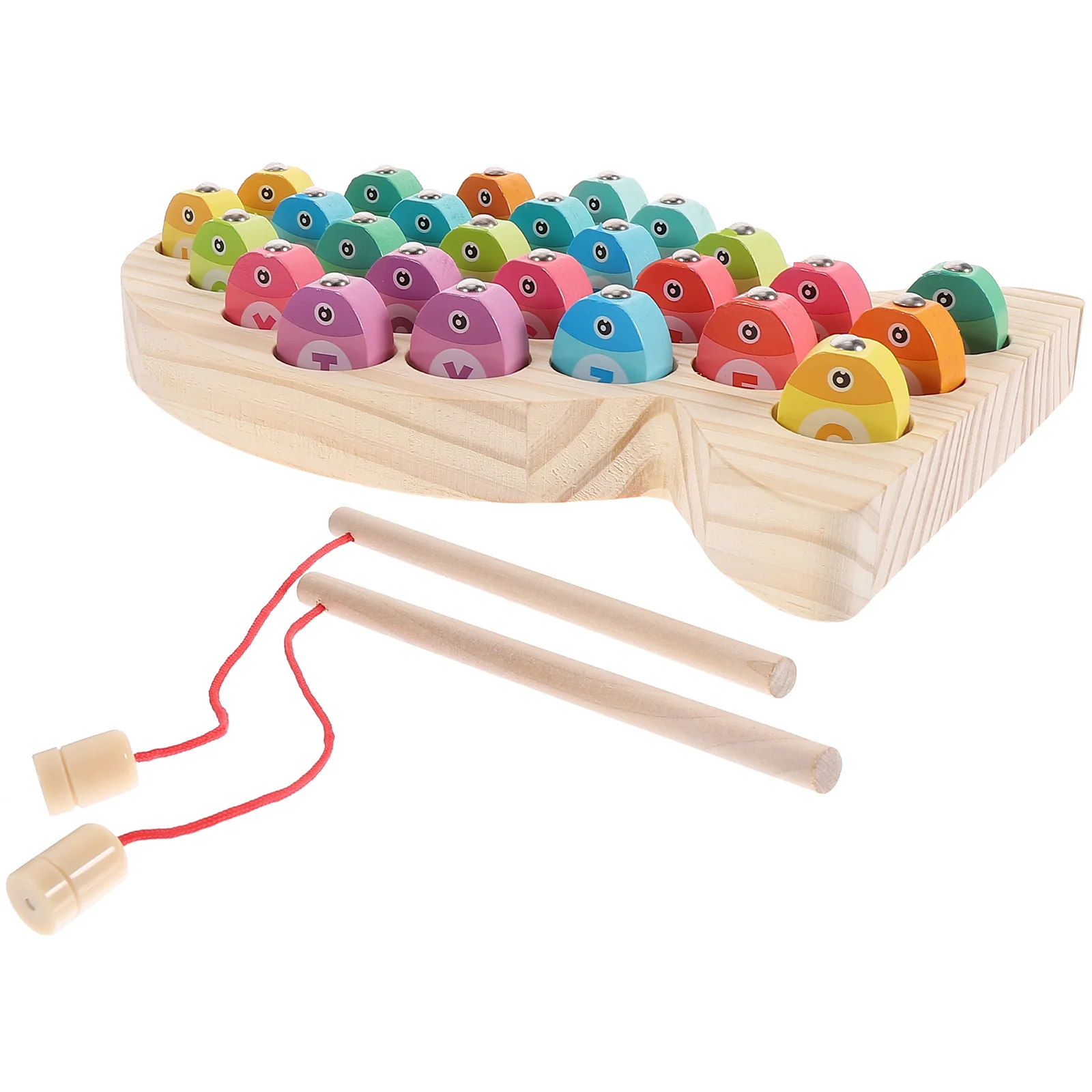 

Hand-eye Coordination Toy Fine Motor Skills Toys Wooden Fishing Game Magnet Kids