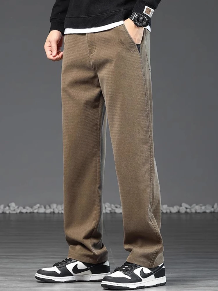 Мужские прямые брюки свободные универсальные мужские весна 2024 новый модный