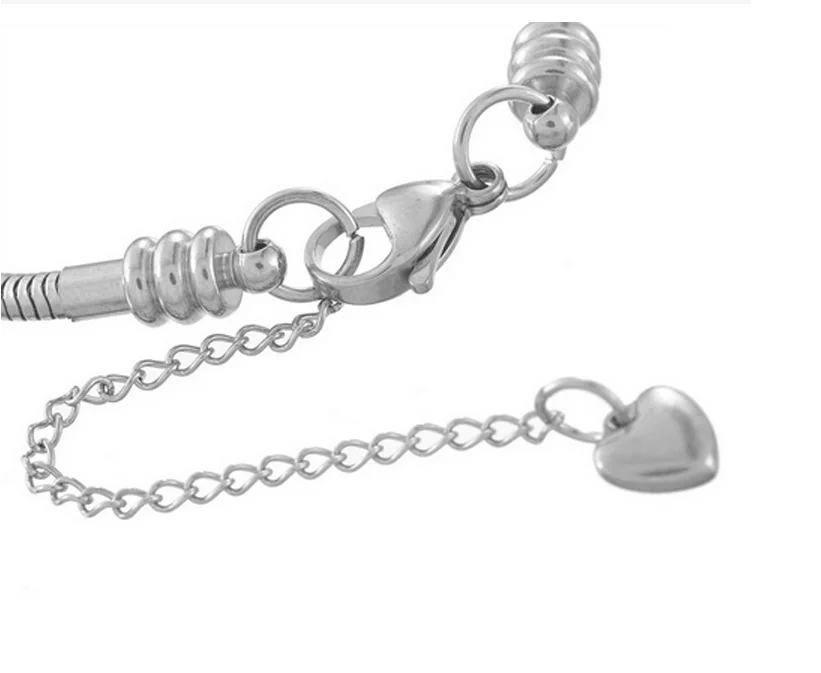 Змеиная цепочка из нержавеющей стали 316L с застежкой-карабином подходит для