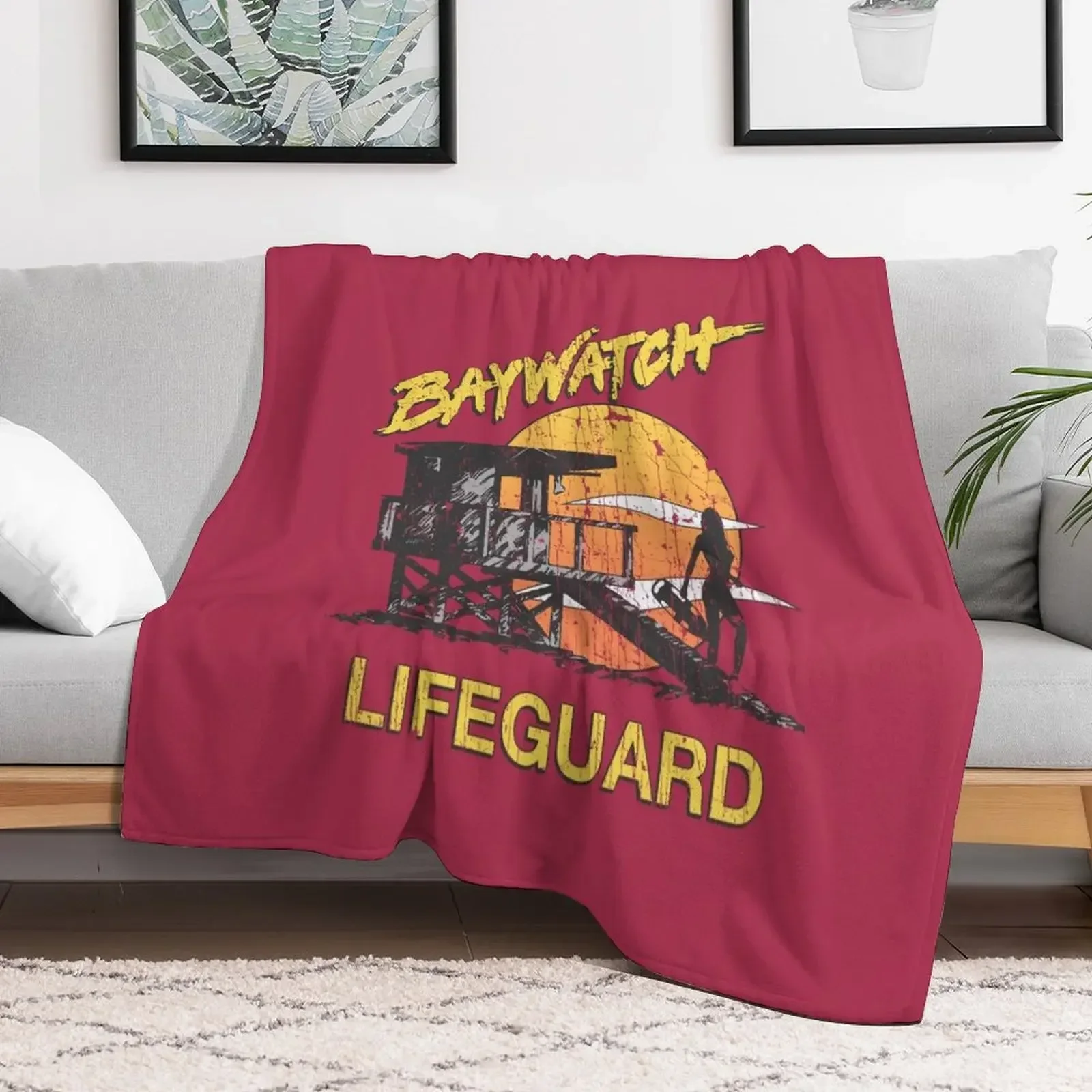 Одеяло Baywatch Lifeguard Sunset 1989 гигантское тепловое одеяло для кемпинга