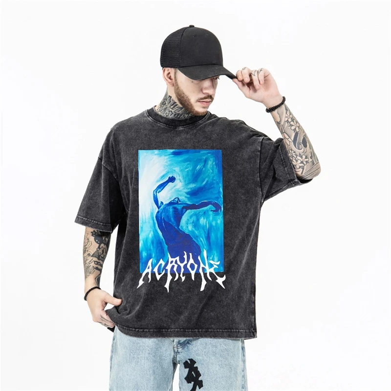 

Футболка мужская оверсайз в стиле хип-хоп