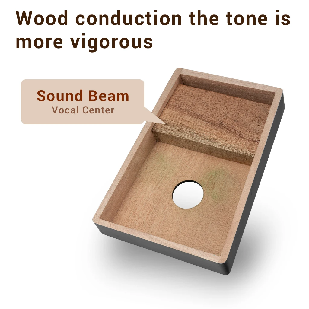 Mugig  Kalimba 17 Keys Thumb Piano Solid Wood Portable Mahogany Wooden African Kalimba Finger Piano Keyboard Instrument