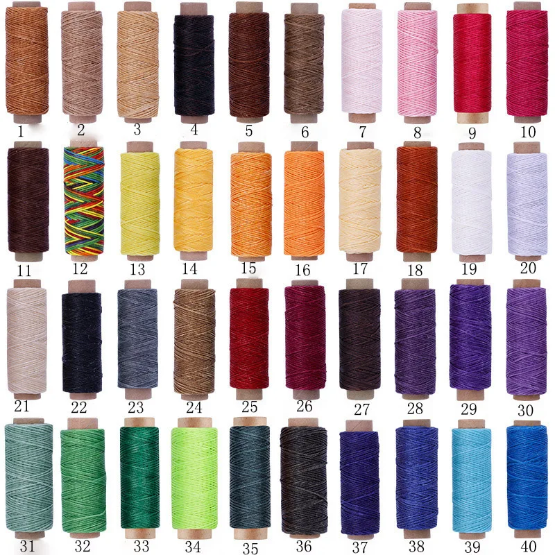 

30M 1 Roll 150D Waxed Thread For Leather Waxed Cord For DIY Handicraft Tool Hand Stitching Thread Flat Waxed Sewing Line