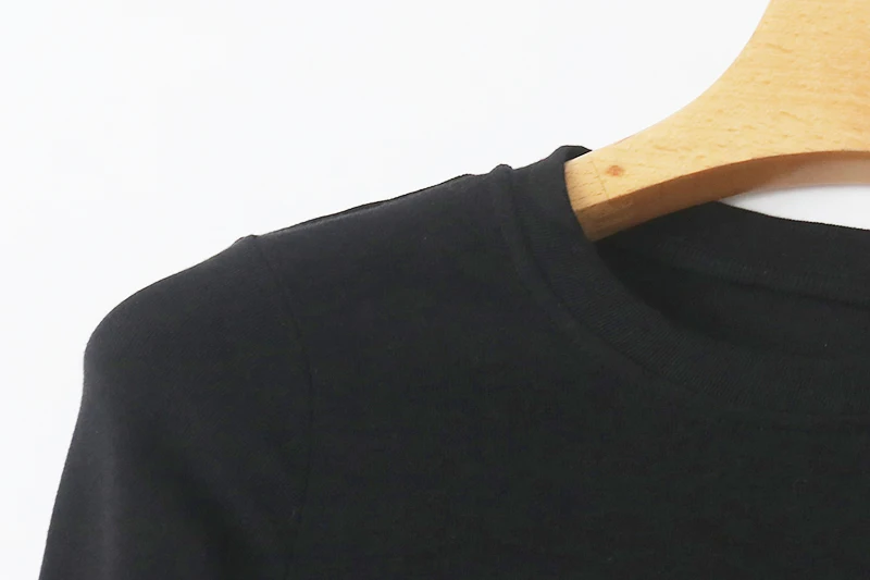 Рубашка с длинным рукавом и круглым вырезом весна-осень новинка эластичный