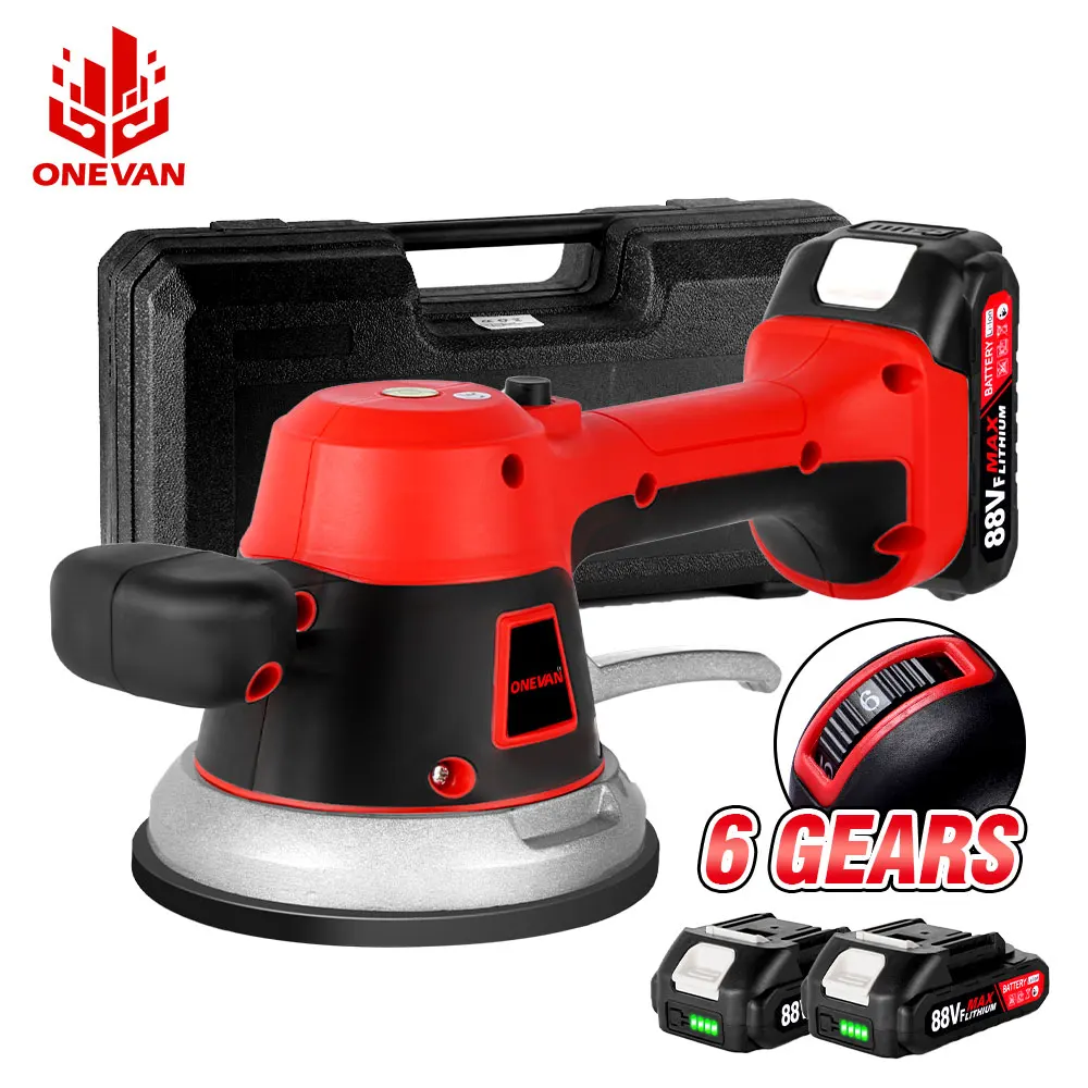 ONEVAN 6Gears Tiling Tiles Machine Tiles Vibrator Suction Cup Automatic Floor Vibrator Leveling Tools For Makita 18v Battery