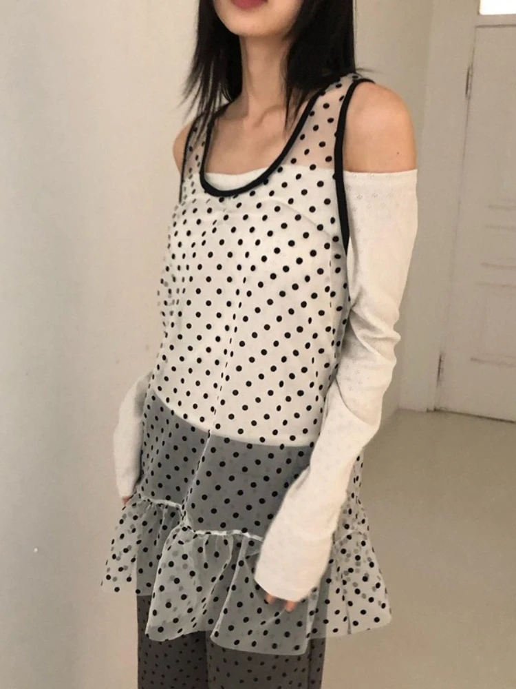 Женские майки Deeptown в горошек