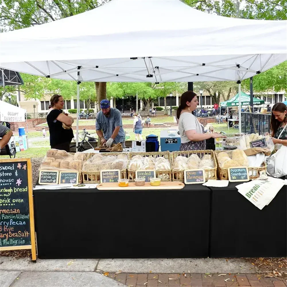 Элегантная однотонная квадратная эластичная скатерть – прочная моющаяся ткань