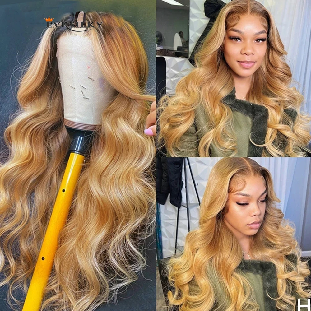 

Highlight Honey Golden Blonde U Part Wig Body Wave Unprocessed Virgin Wavy 100% Human Hair Wig Glueless V Shape Full Machine