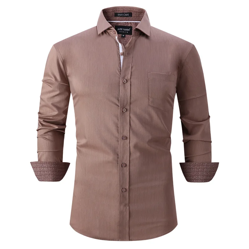 Parklees Purple Color Bamboo Shirt for Men 2022 Brand New Slim Fit Non Iron Casual Shirt Party Wedding Banquet Dress Shirt Homme