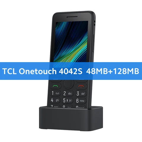 Глобальная версия мобильных телефонов TCL Onetouch 4042S 1500 мАч 18 дней в режиме ожидания 2,8-дюймовый дисплей 48 МБ + 128 МБ 4G VoLTE HD Calling